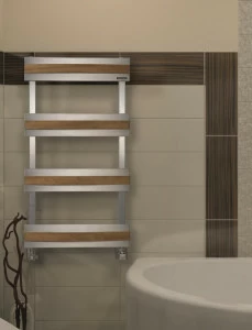 Полотенцесушитель Hammam HERA Wood  комбинированный; электрический или водяной Сталь;Дерево