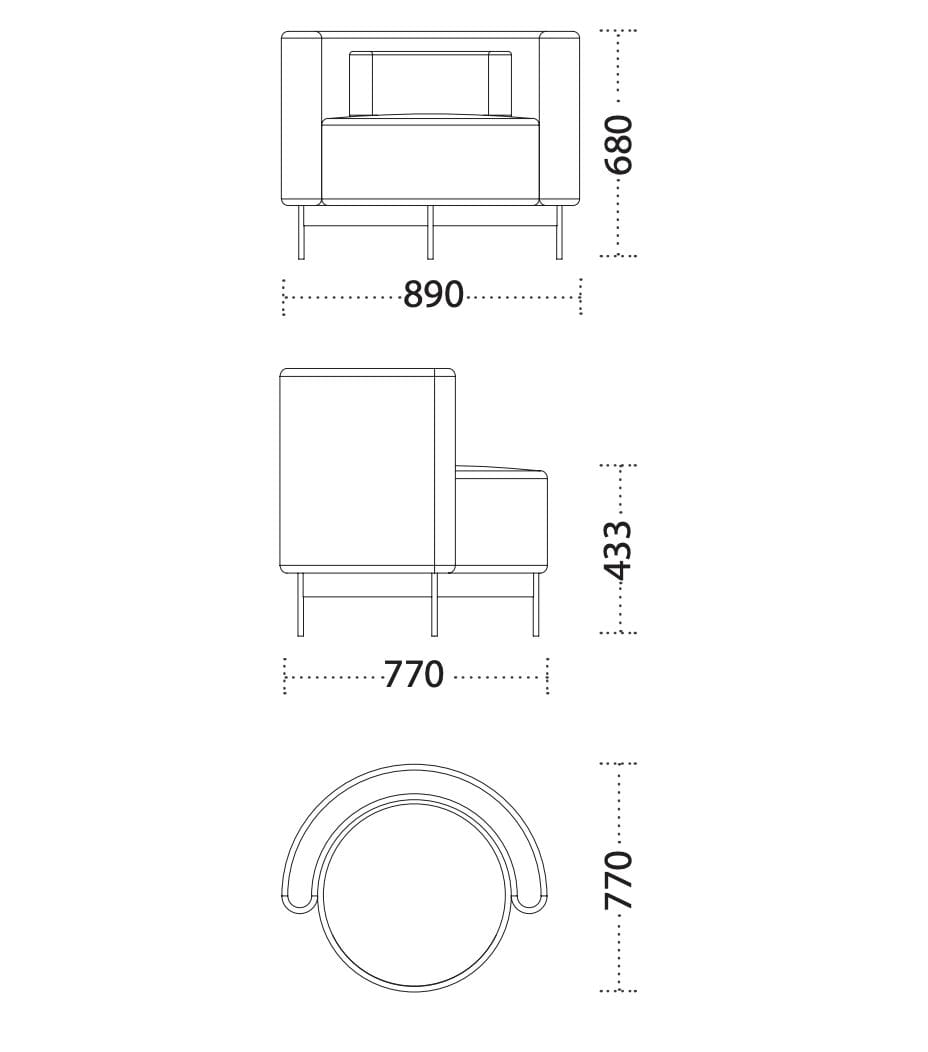 Тканевое кресло Ronda Design Ghanta ARCH-00125228 - Вид №4