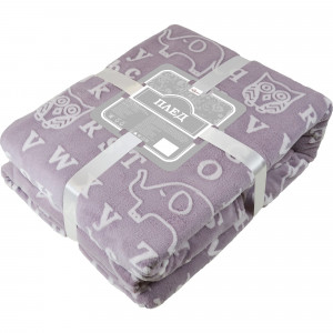 84378939 Плед «» 160x200 см фланель цвет сиреневый Сова