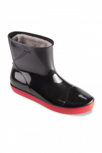 5044761 Сапоги ПВХ укороченные АЛИДА с утепляющим вкладышем женские черно/красные  Женская спецобувь размер 39