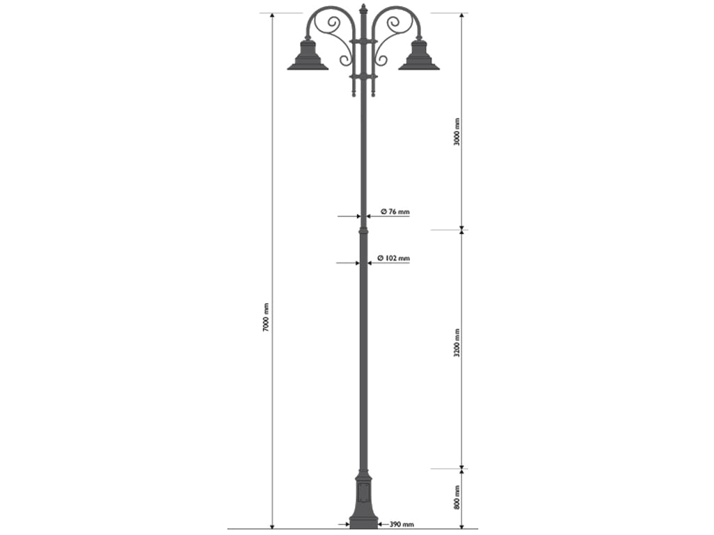 Чугунный уличный фонарь EUROCOMITALIA KEMONIA ARCH-00066281 - Вид №2