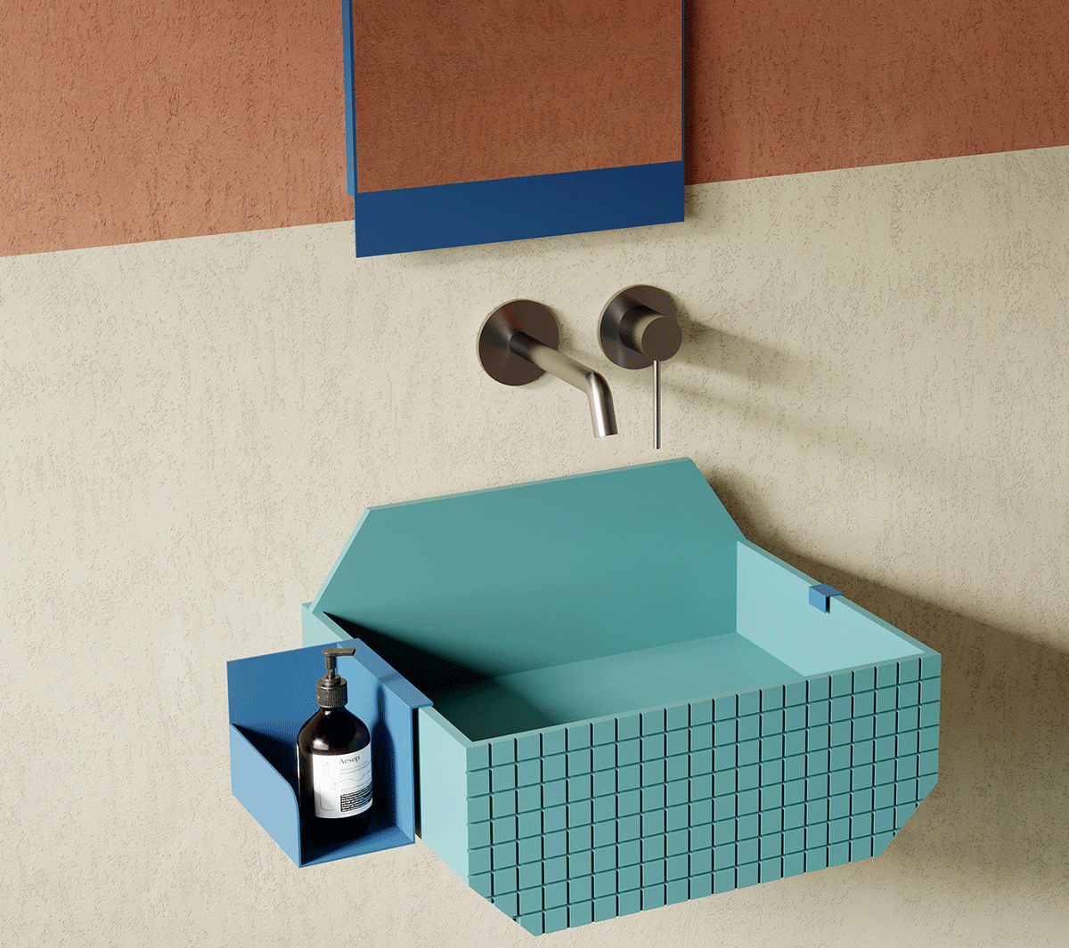 com_EXLAVFRIEZE1LC Подвесная раковина настенная прямоугольная Ex.T Frieze белая - Вид №3