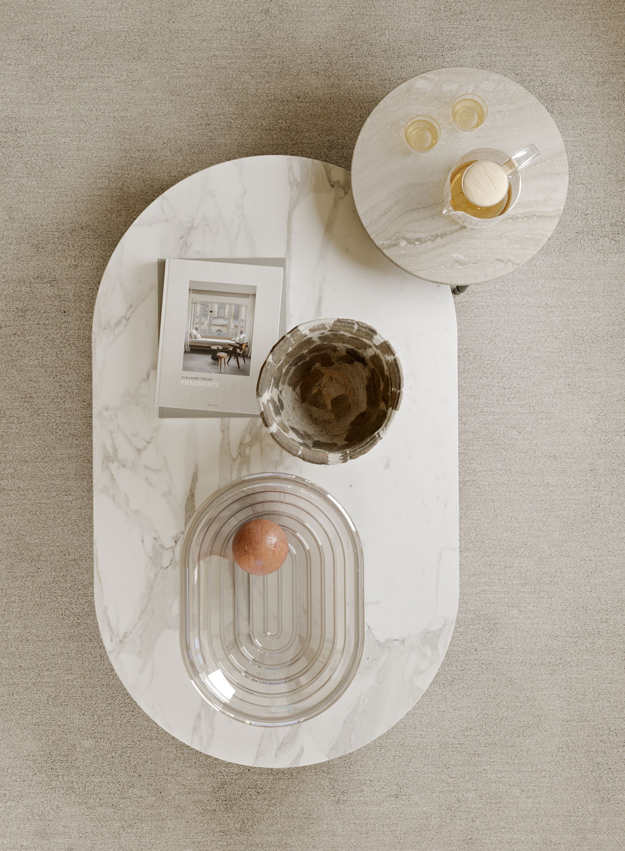 Круглый мраморный журнальный столик Gallotti&Radice COOKIES ARCH-00152585 - Вид №3