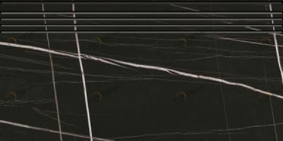 Ступень К-1004/CR/st01 MARBLE TREND NERO DORATO 29,4х60 Kerranova sun-id-331972