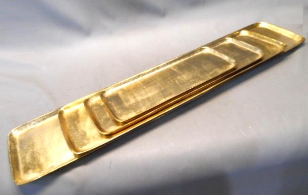 80121 Поднос золото 120x29 см, алюминий COR MULDER Santreyd 