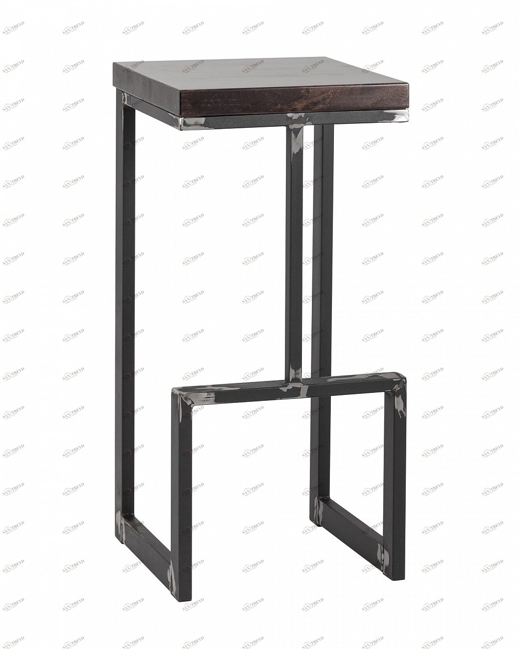 Барный стул коричневый с деревянным сиденьем "Альтрон" STOOL GROUP  00-3945991 Коричневый 