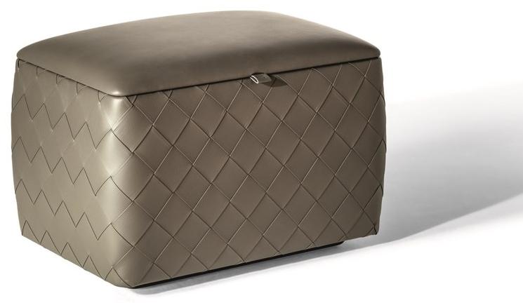 Poltrona Frau Прямоугольный пуф-контейнер из кожи La collezione - mobili e complementi sun-id-1475932 - Вид №1