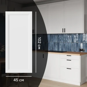 KONSENSA Фасад Котлас белый матовый с филенкой для кухни 45×102 см 89387719