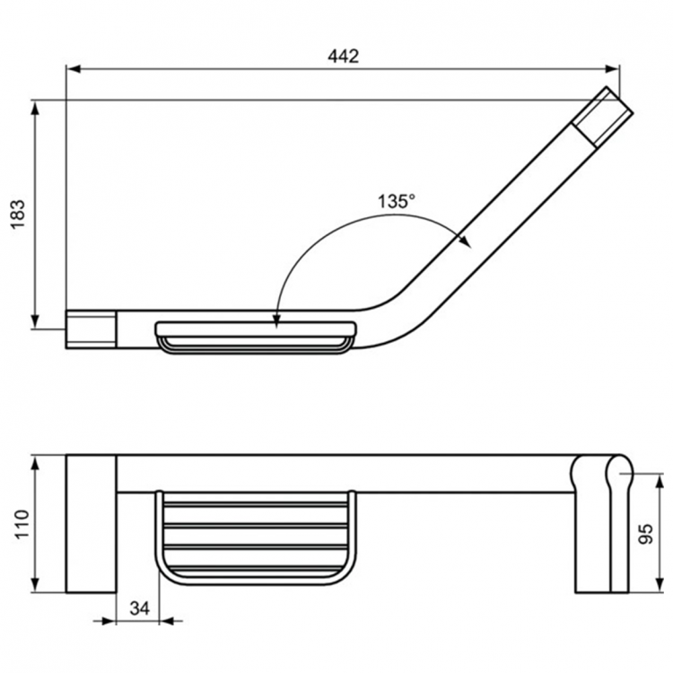 A9160AA Поручень 45 см Ideal Standard CONNECT - Вид №3