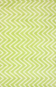 Ковер Zig Zag зелёный 140х200 DOLLY CAPRETS ДИЗАЙНЕРСКИЕ, ЗИГ ЗАГ 015206 Белый;зеленый