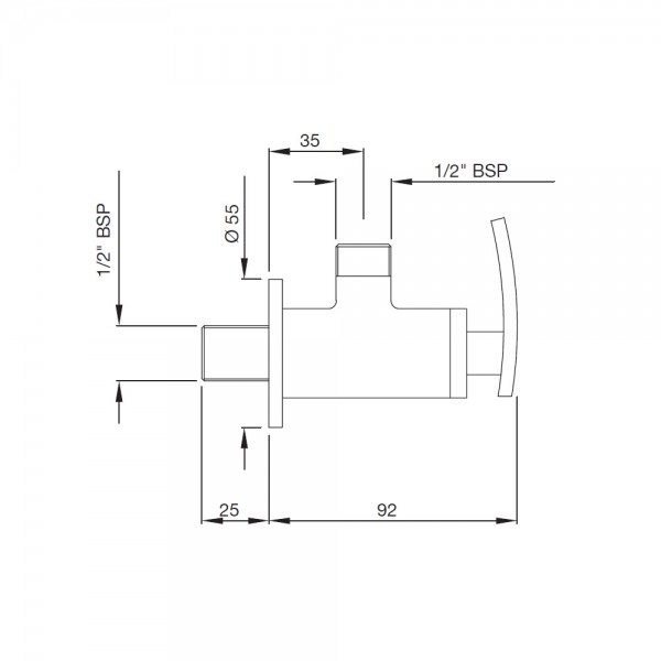 SIG-WHM-41053 Угловое подключение Artize Signac Матовый белый  - Вид №1