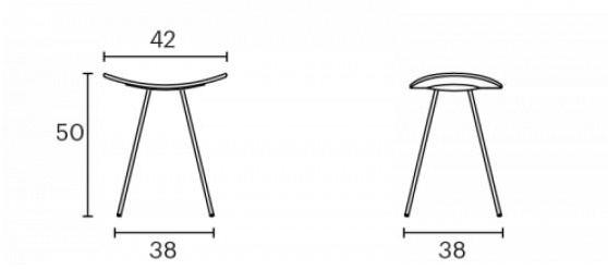 ENEA Низкий стул из стали и сиденье из полипропилена Coma sun-id-1450147 - Вид №6