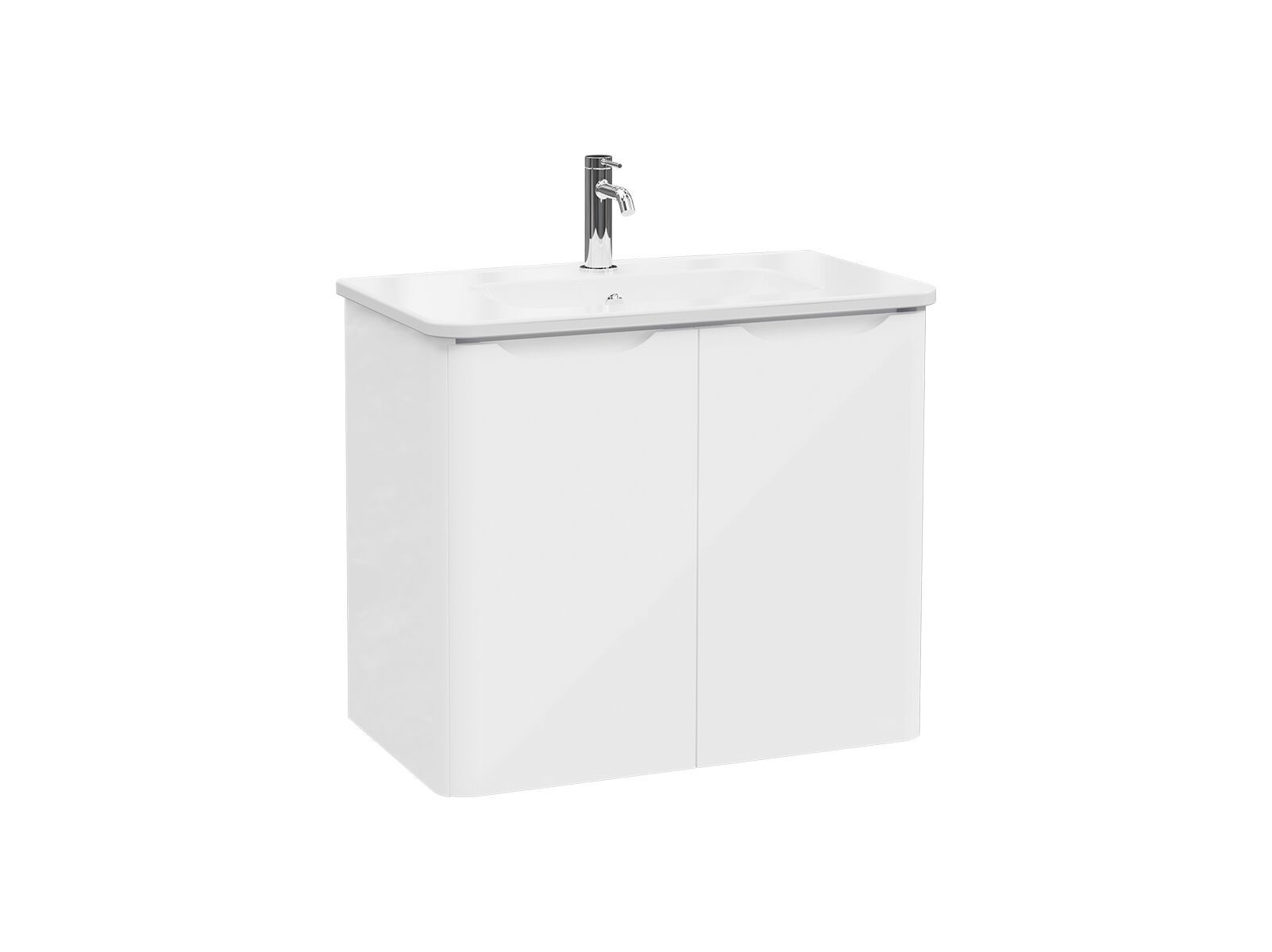 Подвесной шкаф для умывальника со встроенной раковиной VitrA Bathrooms Integra Round ARCH-00065020 - Вид №1