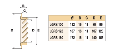 Деревянная вентиляционная решетка, дугласова пихта 110 Santreyd sun-id-682903 - Вид №2