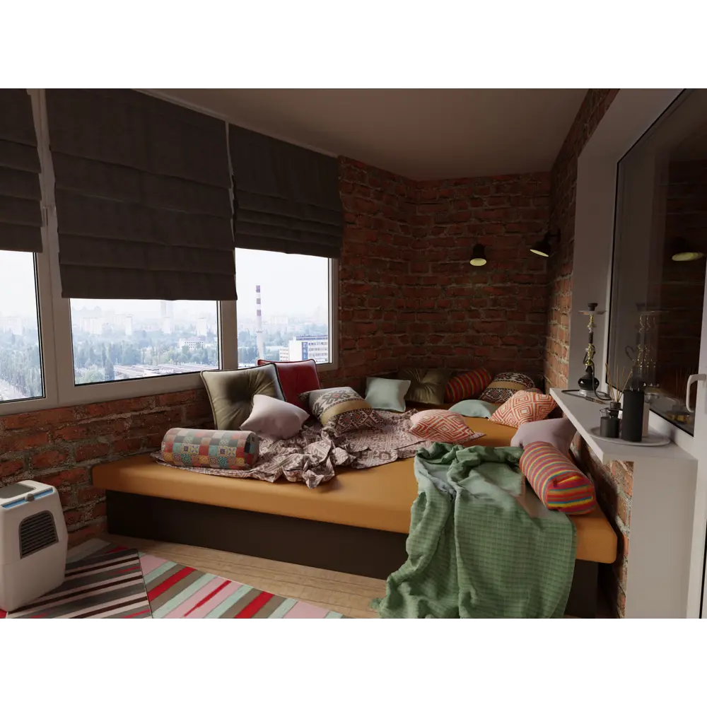 Подушка с пуговицей Бархат 43x43 см цвет зеленый LINEN WAY STLM-2119626 - Вид №8