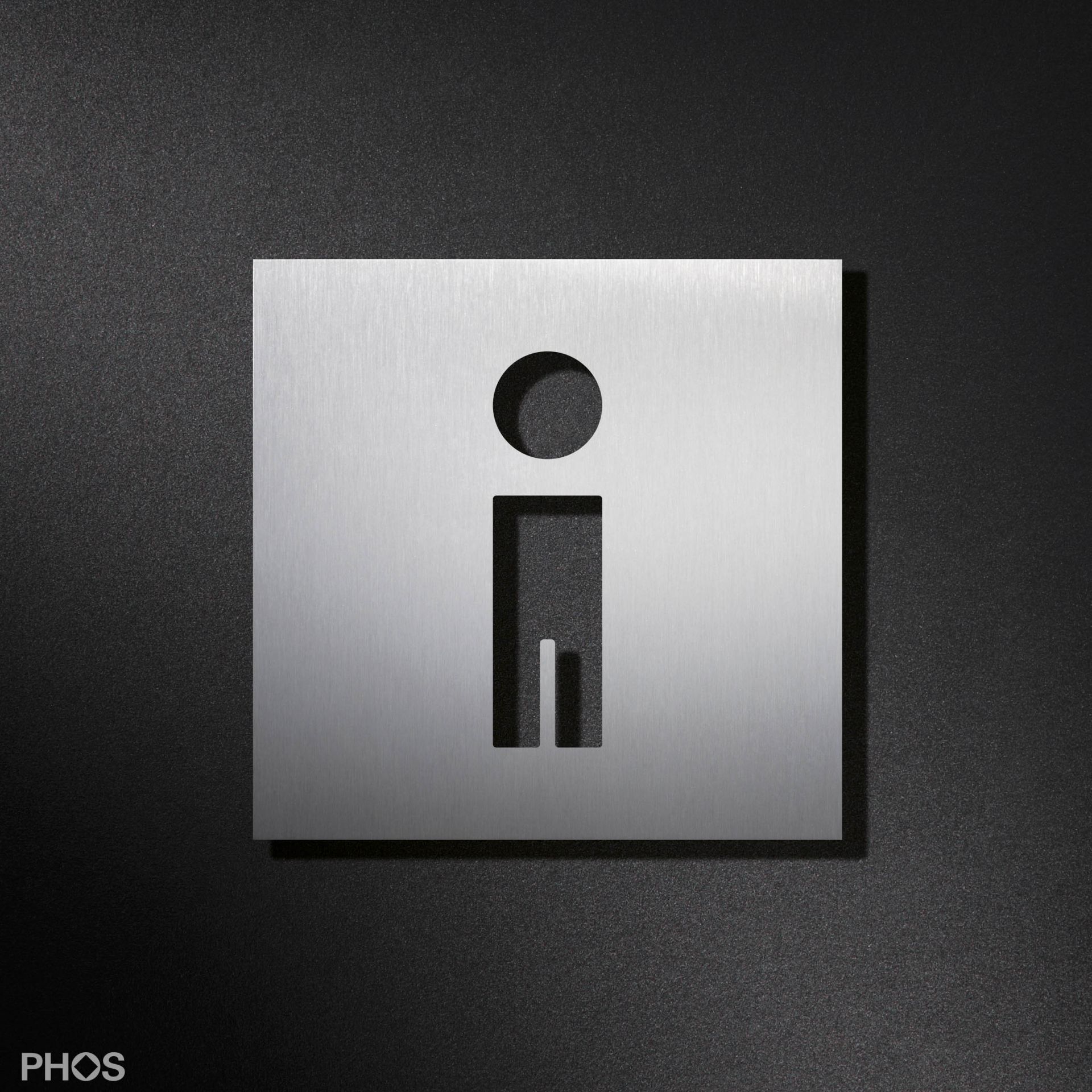 PS0301K Пиктограмма мужского туалета, 12 x 12 см PHOS 