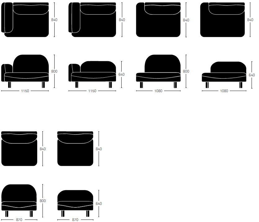 Deadgood Секционный модульный диван из ткани 3-х местный sun-id-1421029 - Вид №4