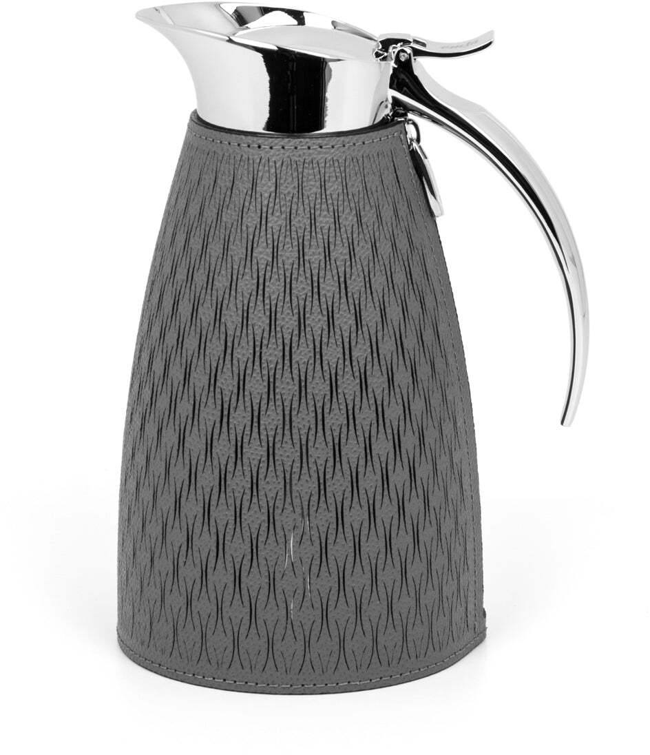 Стильный термографин - 0,6 л - Ø 11X В 19,5 см / зернистая кожа серо-коричневый