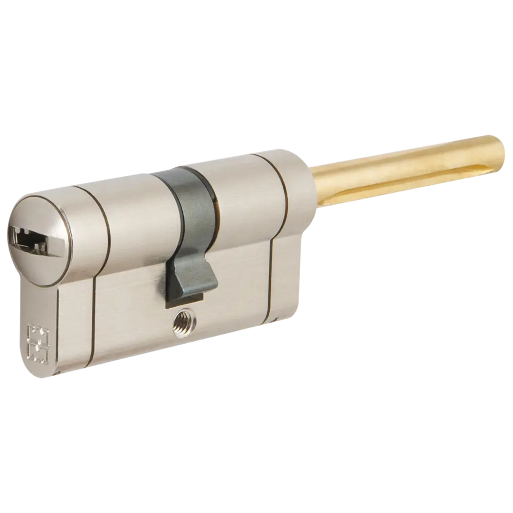 Цилиндр Mottura Champions Pro CP4P563101C5, 51x10x26 мм, ключ/шток, цвет матовый никель, без вертушки STLM-2131690