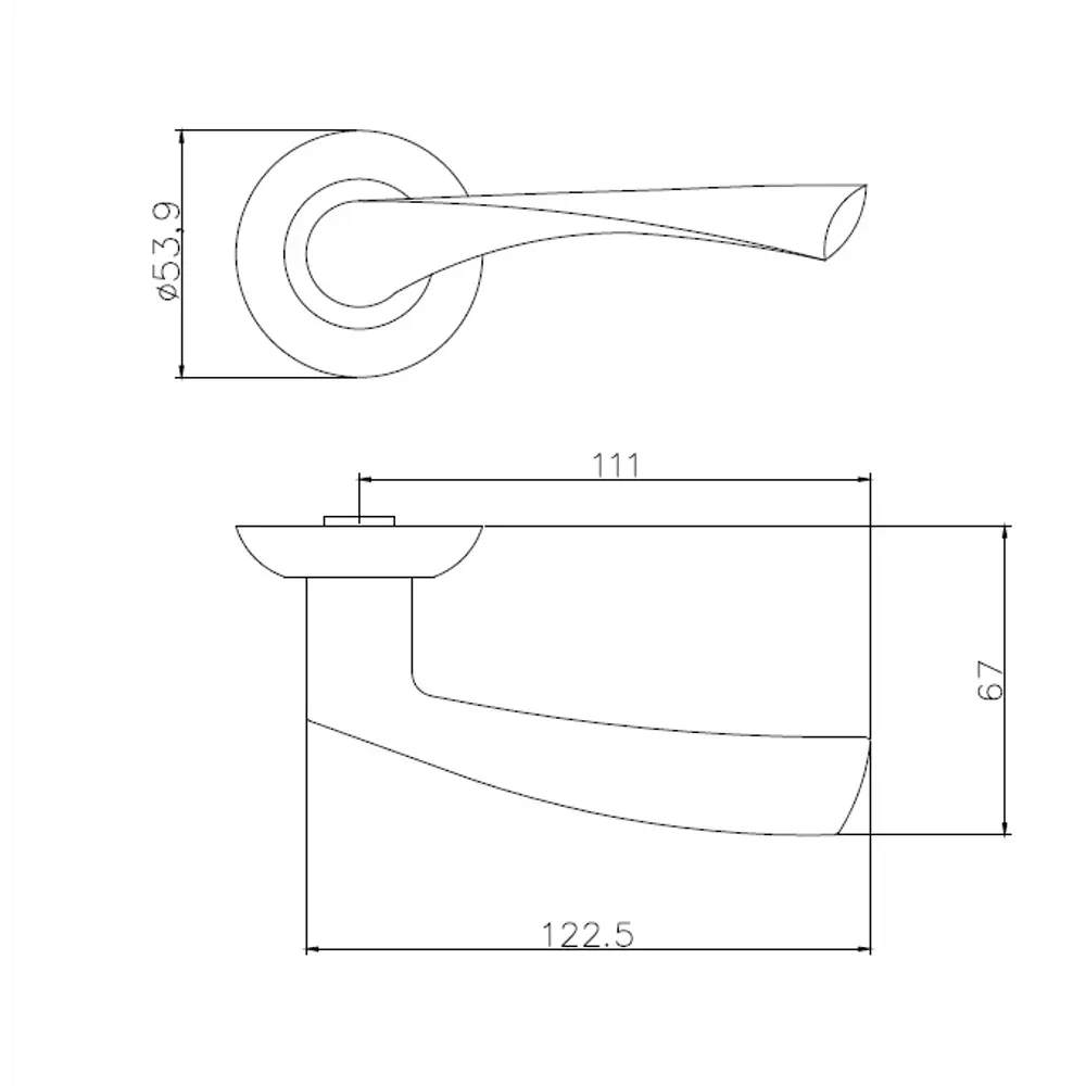 Дверная ручка EDSON EDS-14-Z01 бронзовая с эргономичным дизайном 82677948 STLM-0033858 - Вид №4