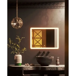 Зеркало для ванной Omega Glass Тип 4 SD614 с подсветкой 50x60 см прямоугольное