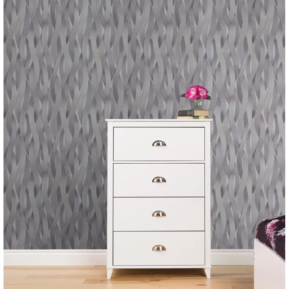 Обои флизелиновые Bravo Лучиана серые 1.06 м 81130BR29 STLM-2187429 - Вид №2