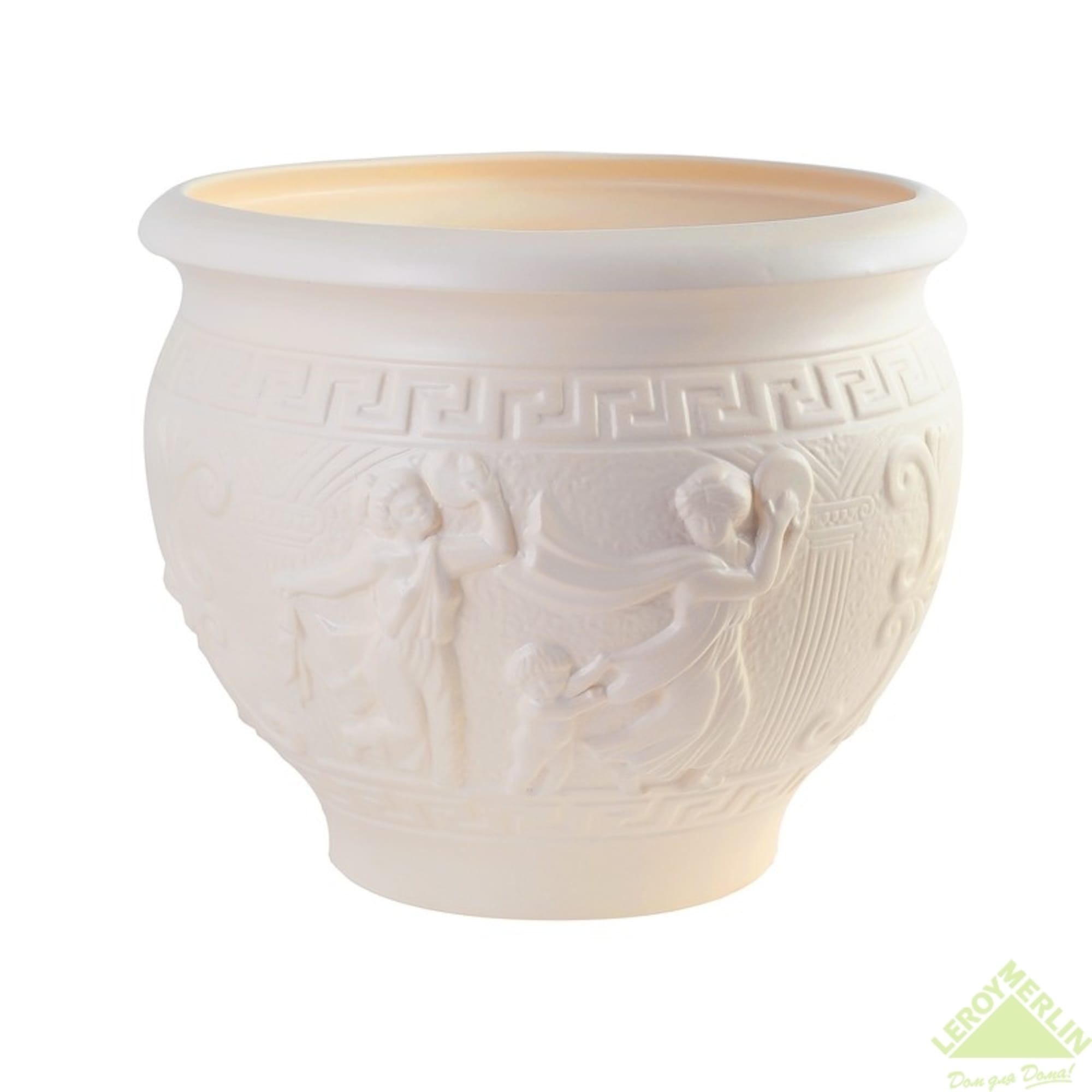 16141457 Горшок цветочный ø26.5 h22.5 см v8.1 л керамика белый Олимпия Santreyd - Вид №1