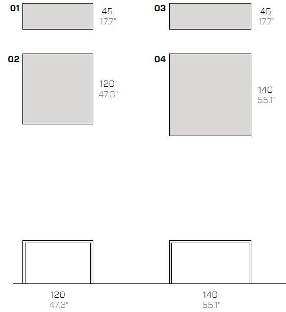 Fantin Квадратный металлический стол Frame sun-id-1420486 - Вид №4