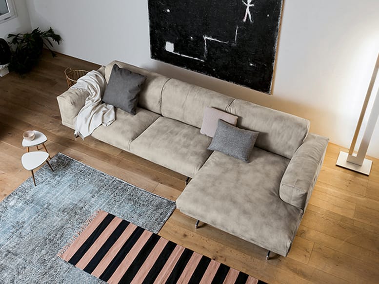 Тканевый диван с полуостровом Dall'Agnese POLDO ARCH-00076444