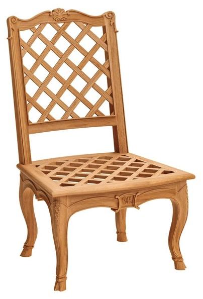 ASTELLO Садовый стул из тика Fleur de lys sun-id-1475862 - Вид №8