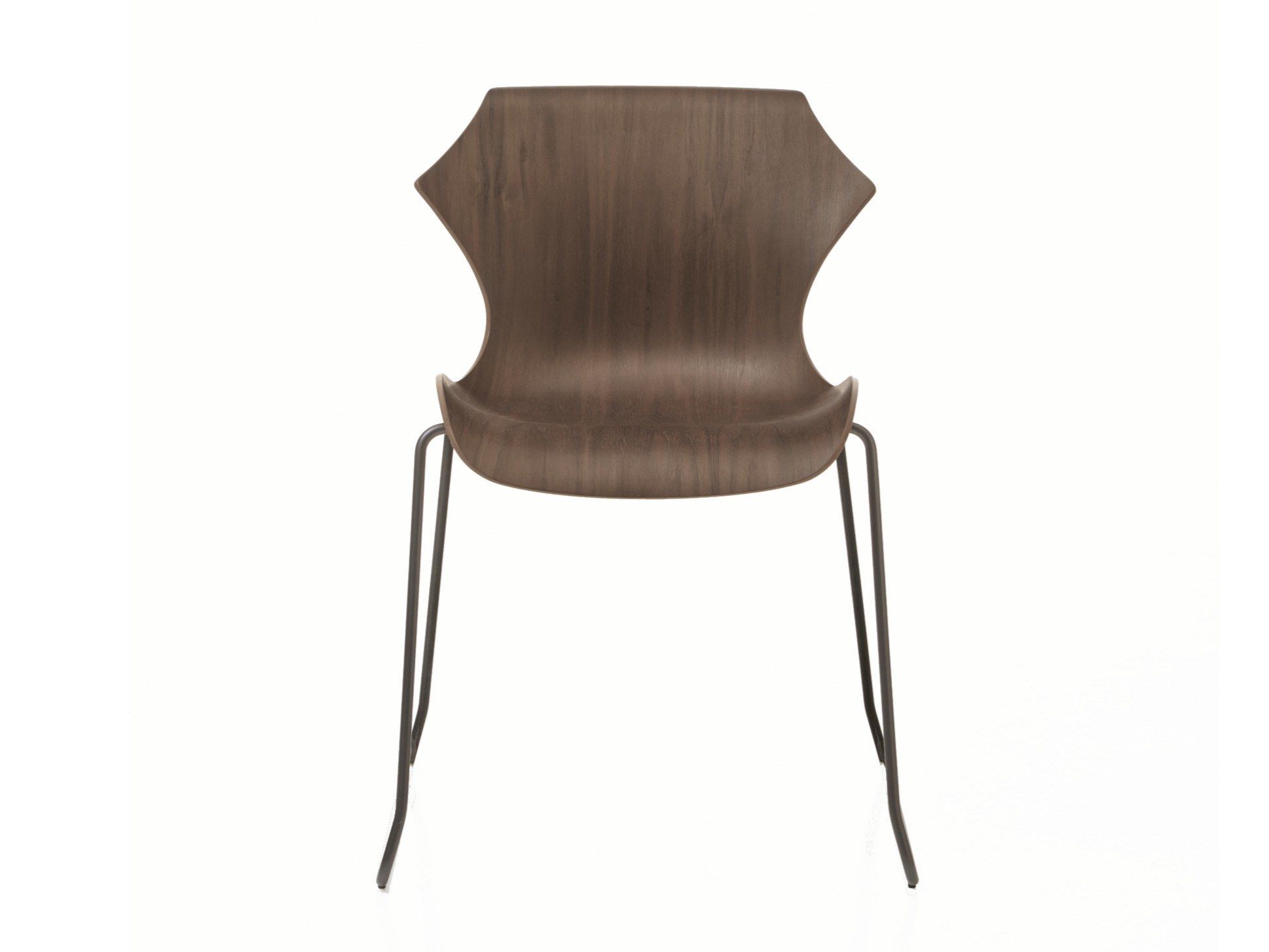 Штабелируемый стул из стали и дерева BassamFellows Лепесток ARCH-00152038 - Вид №1