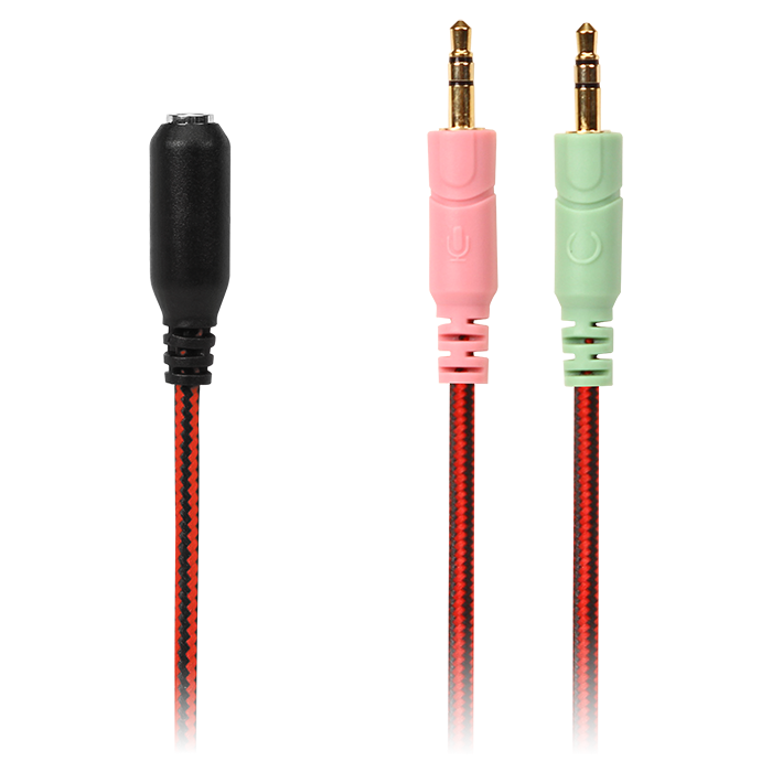 SV-014797 Игровые стереонаушники с микрофоном ap-g988mv, черный-красный Sven Santreyd  - Вид №4