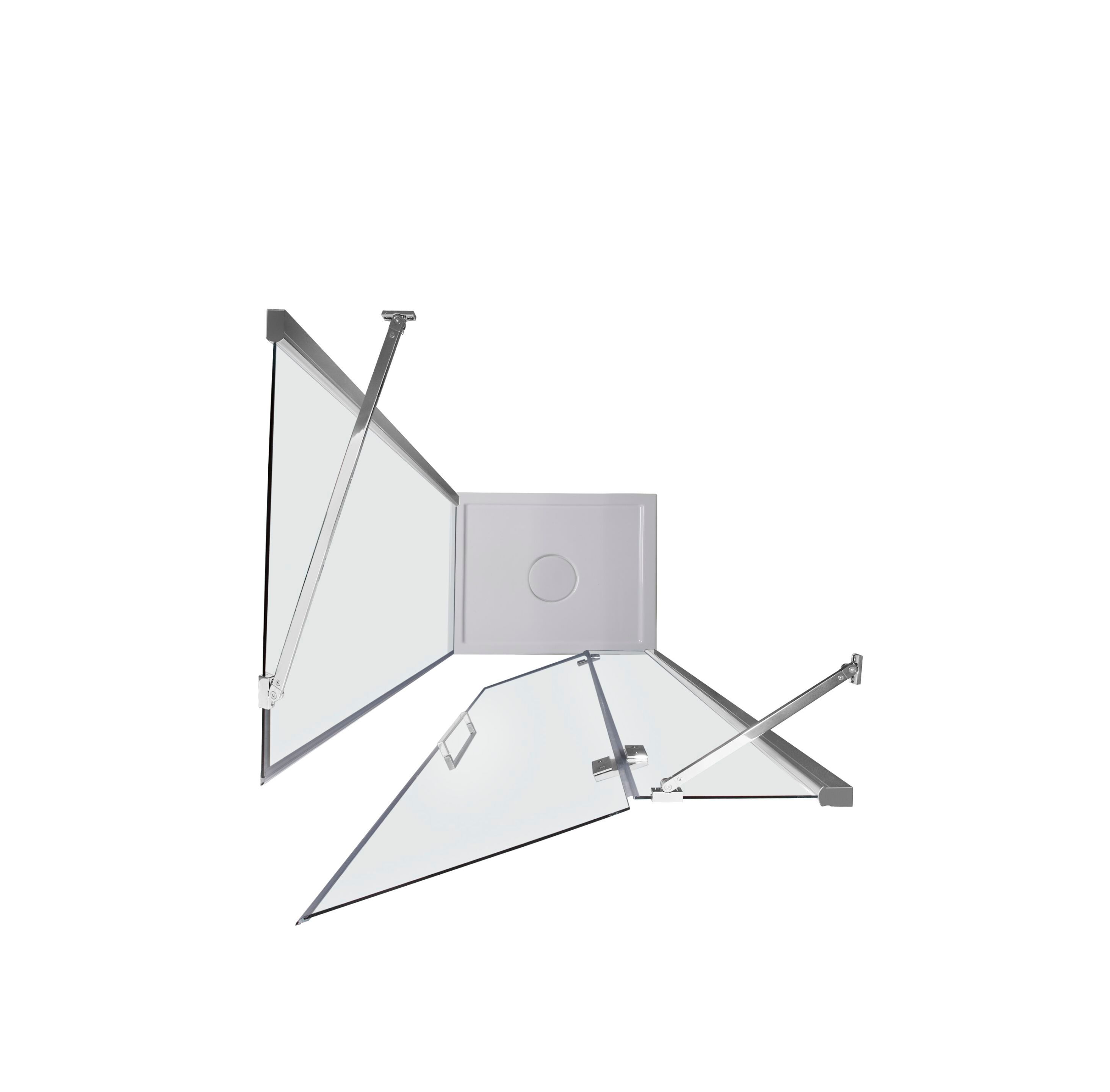 Алюминиевая и стеклянная душевая кабина с распашной дверью TAMANACO TEPB43 ARCH-00039741 - Вид №3