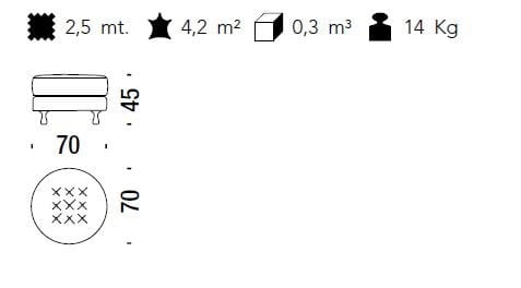 Тканевая мягкая подставка для ног MOROSO ARCH-00124025 - Вид №1