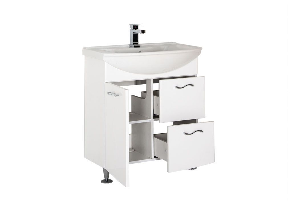 Тумба с раковиной Aquanet Моника 75 белый 0018677000185345 - Вид №1