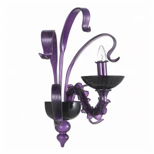 Настенный светильник бра Infract W110188/1violet DONOLUX СВЕЧА, ФЛОРИСТИКА 078829 Прозрачный;фиолетовый