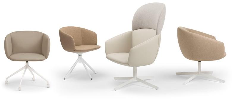 True Design Кожаное кресло с 4 спицами и подлокотниками Not sun-id-1380071 - Вид №2