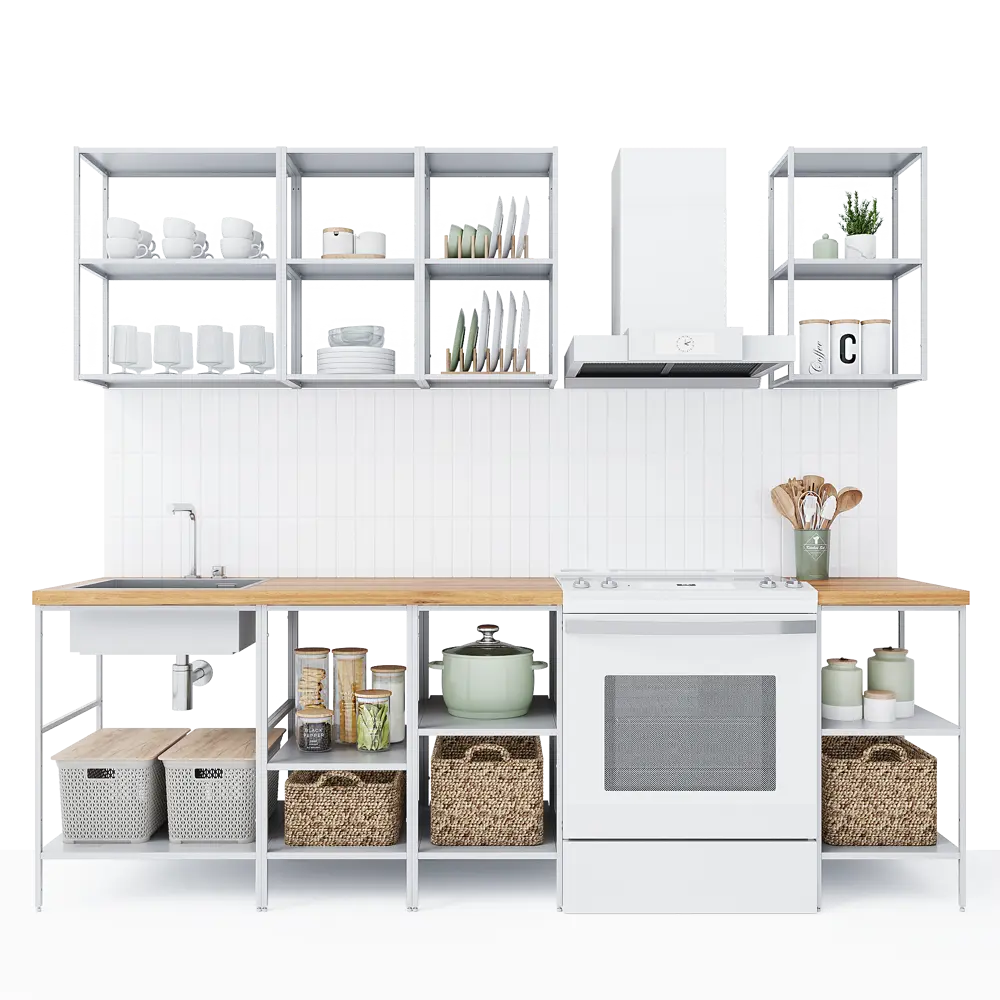 Кухонный гарнитур 180x60 см Вельга цвет белый 89443057 STLM-2153323 KONSENSA