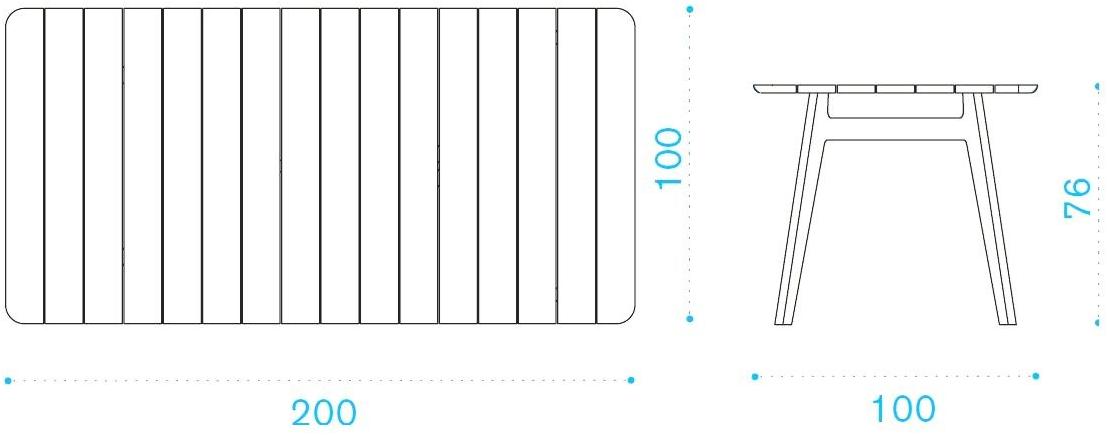 Ethimo Прямоугольный садовый стол из тика Knit Knittr01 - Вид №11