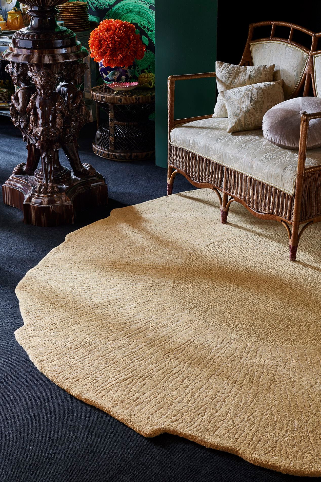 Круглый шерстяной ковер ручной работы Toulemonde Bochart EYE FLOWER ARCH-00107045 - Вид №6