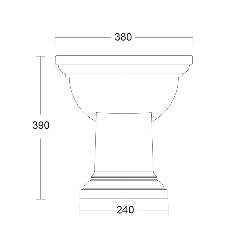 IMSR162 Напольное биде Radcliffe Black Sapphire Imperial  - Вид №2