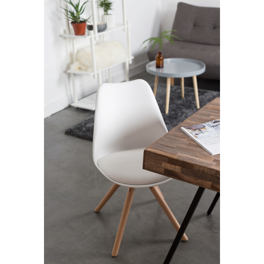 Стул Tryck белый White Label Living 1100278 - Вид №12