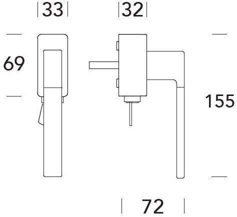Reguitti Оконная ручка dk из замака с замком на розетке B-mini A143dkc7158 - Вид №1