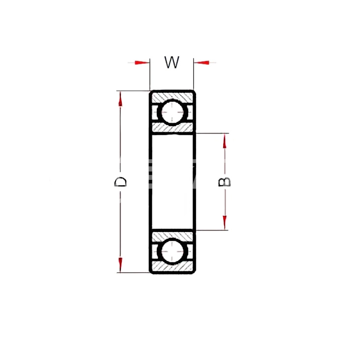 IS1476 Высокотемпературный подшипник 6201 BHT 320°-350° ISKRA  - Вид №1