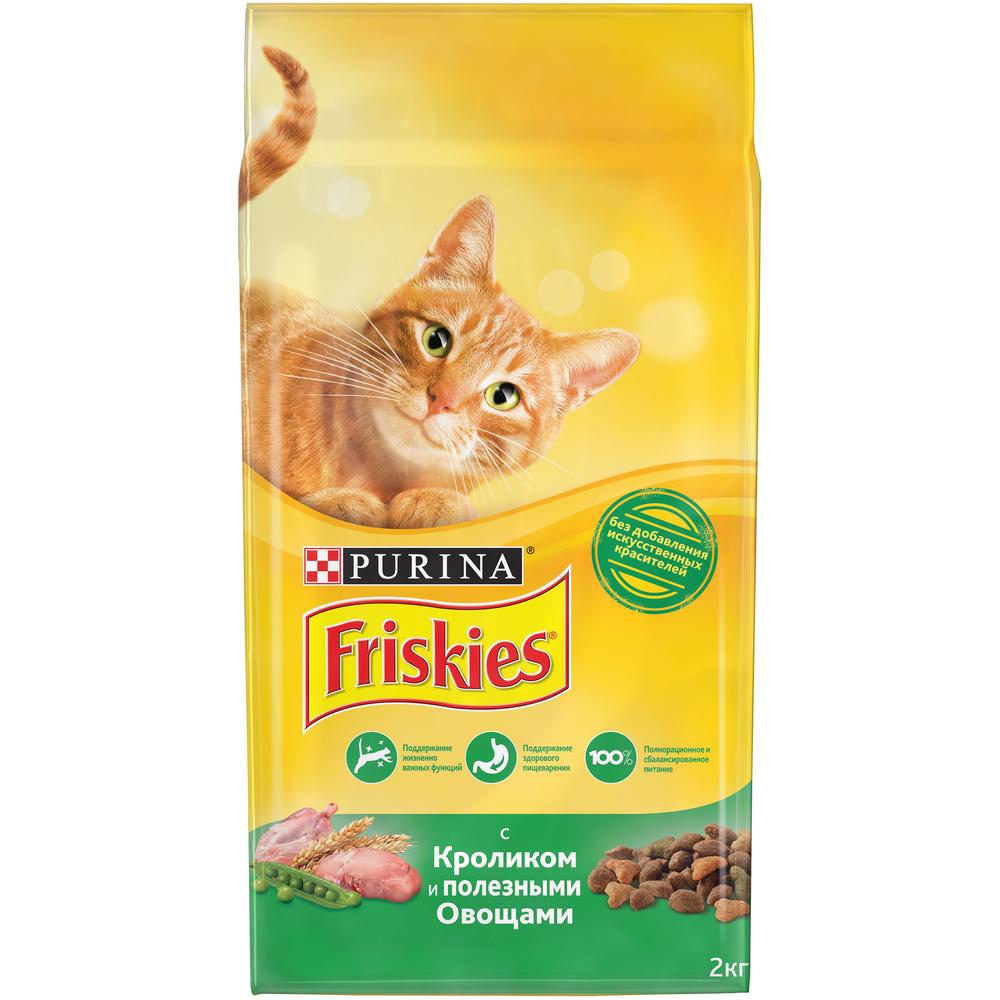 Т0029526 Корм для кошек с кроликом и полезными овощами, сух. 2 кг Friskies 