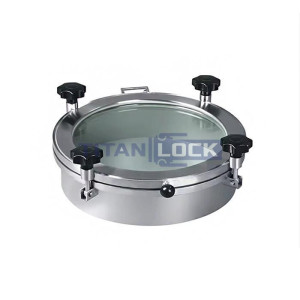 Люк круглый под давление нерж.304, DN300, стекл. крышка, TLTKGC300SP TITAN LOCK
