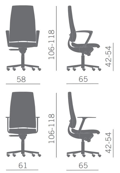 Офисное кресло руководителя с высокой спинкой Kastel Konvert ARCH-00077123 - Вид №3