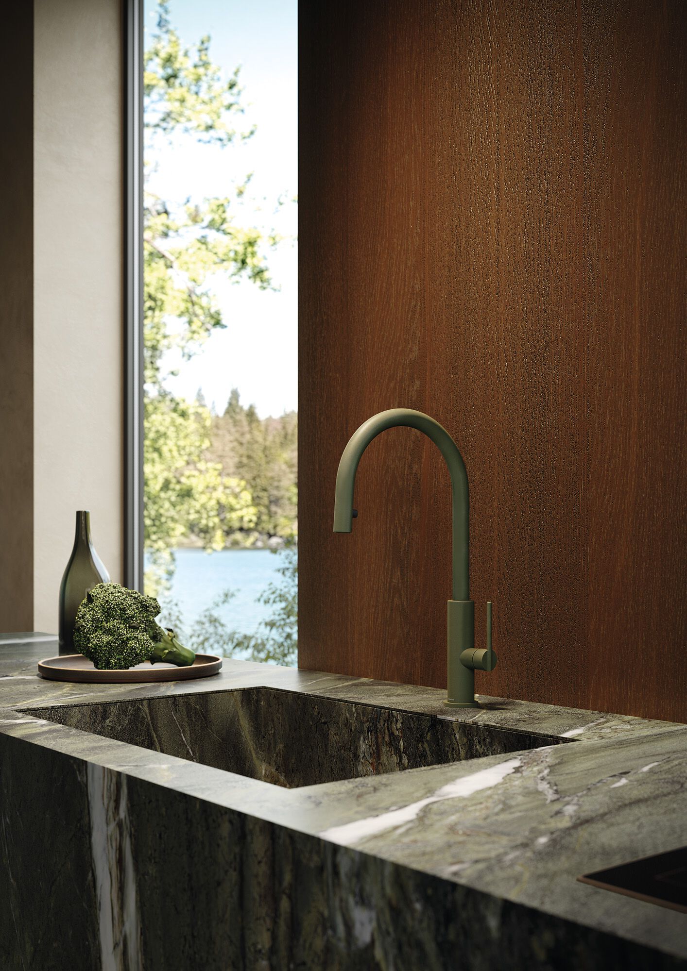 Однорычажный смеситель для кухни с ручным душем Newform KONBU ARCH-00129426 - Вид №1