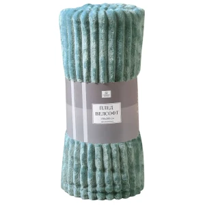 Плед Fetu 150х200 см велсофт цвет бирюза