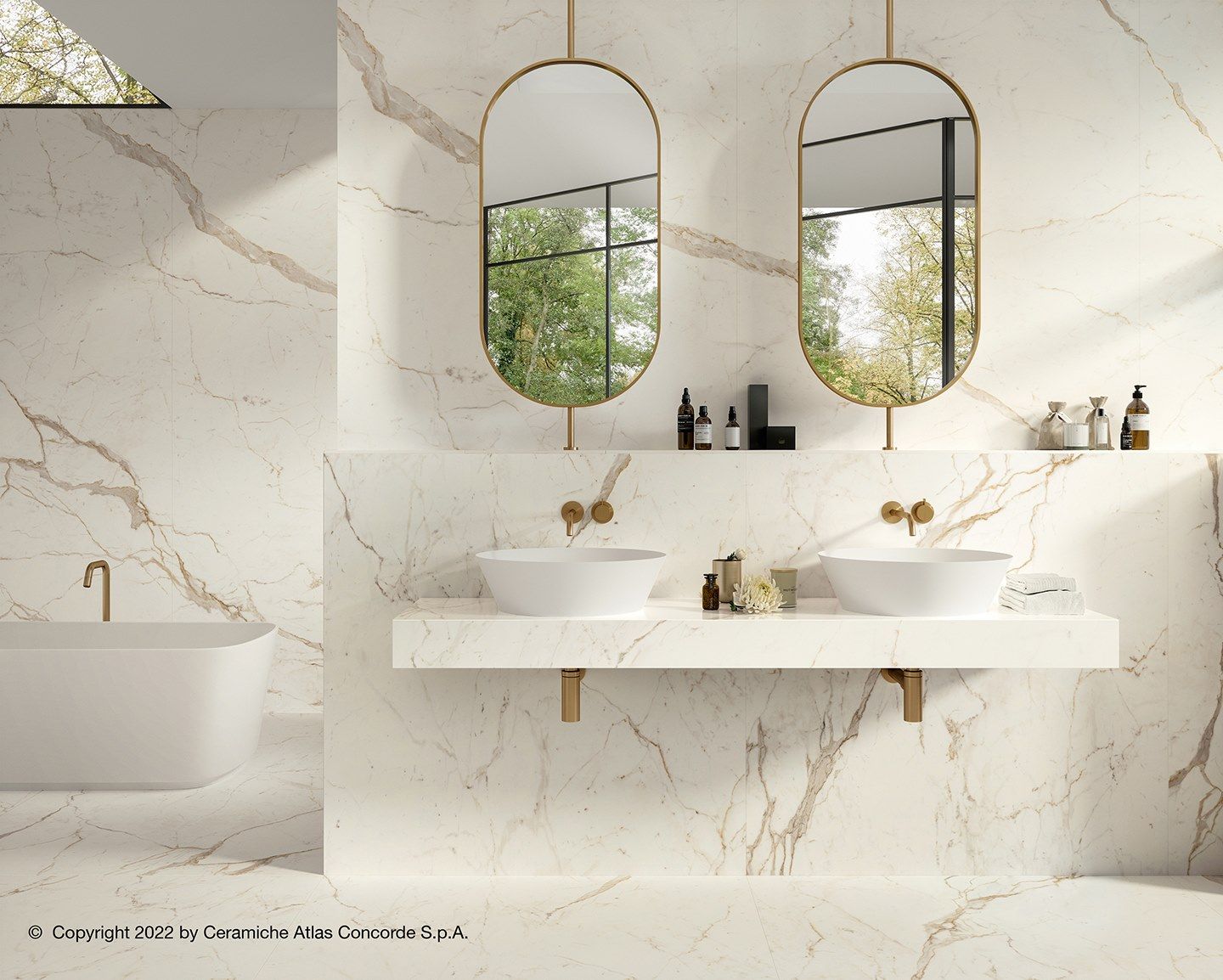 Столешница из керамогранита для двойной раковины Atlas Concorde Habitat Contract ARCH-00110367 - Вид №9